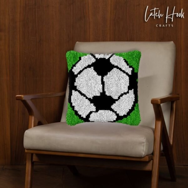 Soccer Ball - Latch Hook Pillow Kit