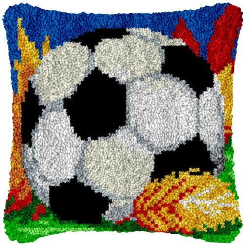 Soccer in Fall - Latch Hook Pillow Kit