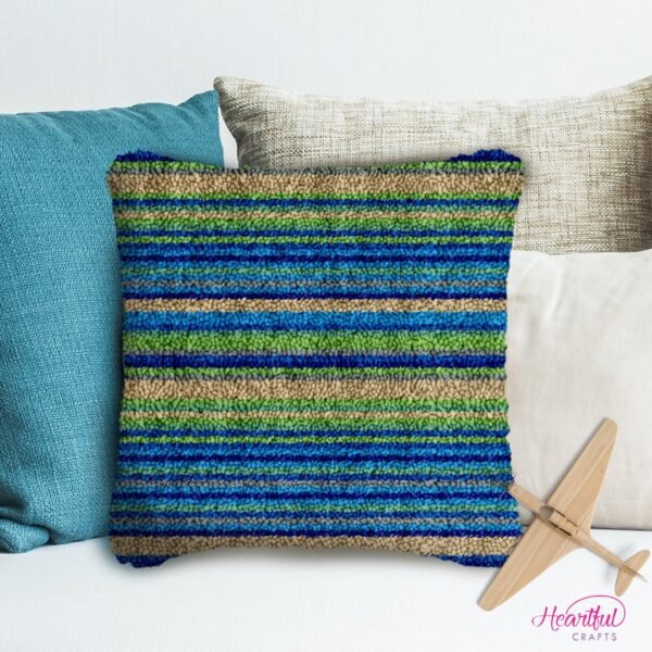 Solid Stripes - Latch Hook Pillow Kit