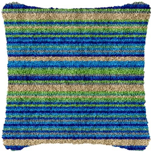 Solid Stripes - Latch Hook Pillow Kit