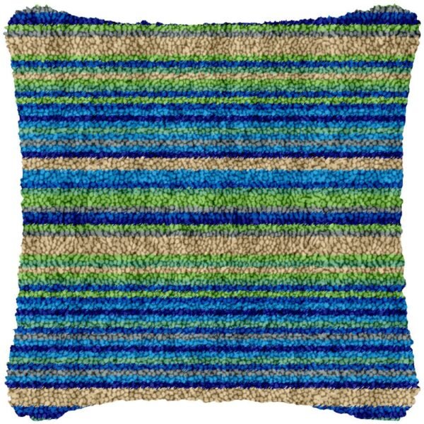 Solid Stripes - Latch Hook Pillow Kit