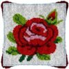 Solitary Rose - Latch Hook Pillow Kit