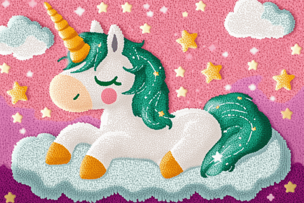 Sparkle Unicorn - Latch Hook Rug Kit