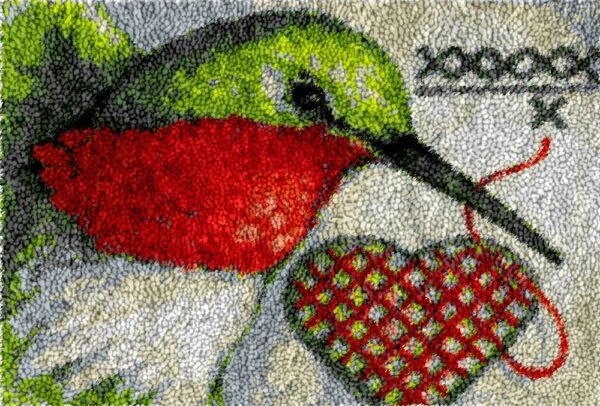 Stitching Bird - Latch Hook Rug Kit