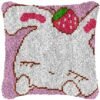Strawberry Cutie - Latch Hook Pillow Kit
