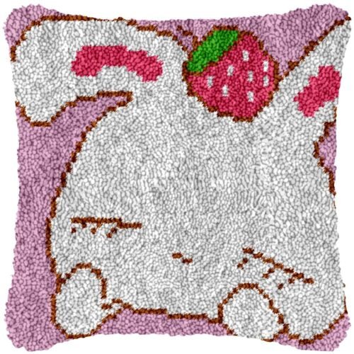 Strawberry Cutie - Latch Hook Pillow Kit