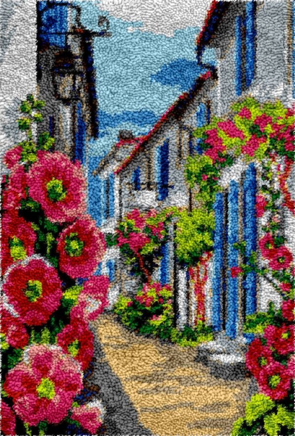 Streets of Mykonos - Latch Hook Rug Kit