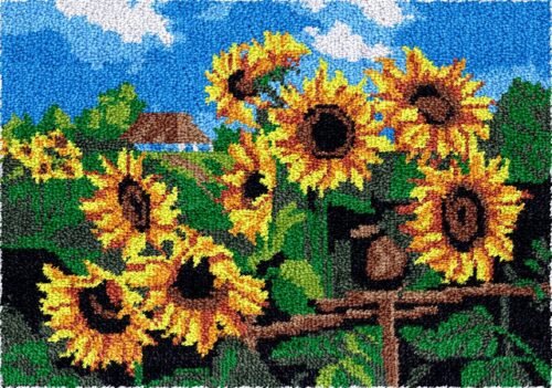 Sunflower Field - Latch Hook Rug Kit