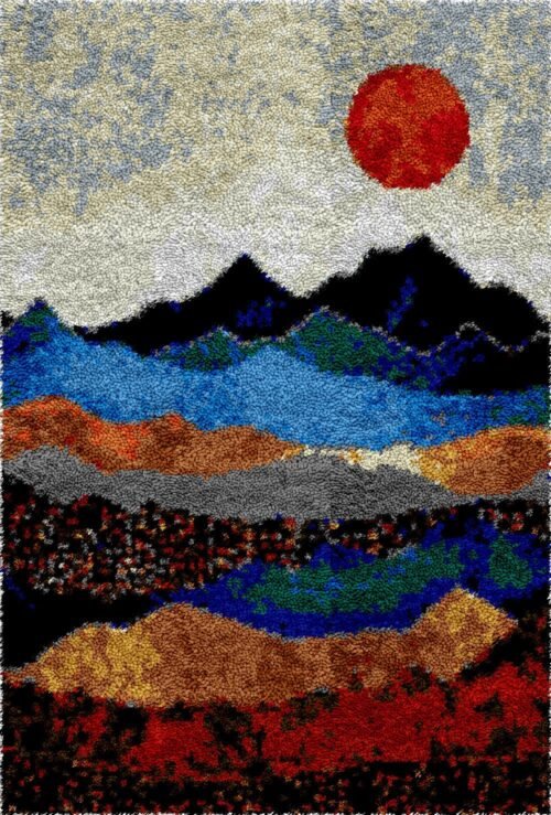 Sunrise Mountain - Latch Hook Rug Kit