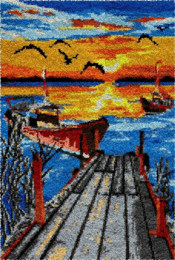 Sunset Pier - Latch Hook Rug Kit