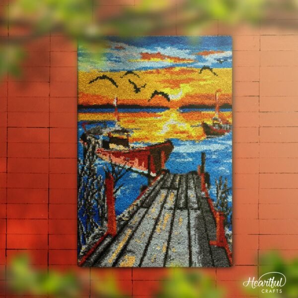 Sunset Pier - Latch Hook Rug Kit
