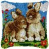 Sweet Bunny - Latch Hook Pillow Kit
