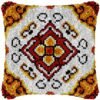 Tan Quadrants - Latch Hook Pillow Kit