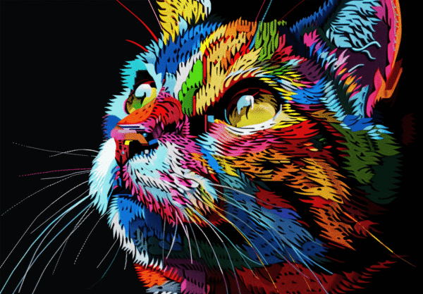 Technicolor Whiskers - Latch Hook Rug Kit