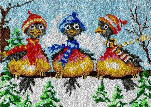 Three Weird Chicks - Latch Hook Rug Kit