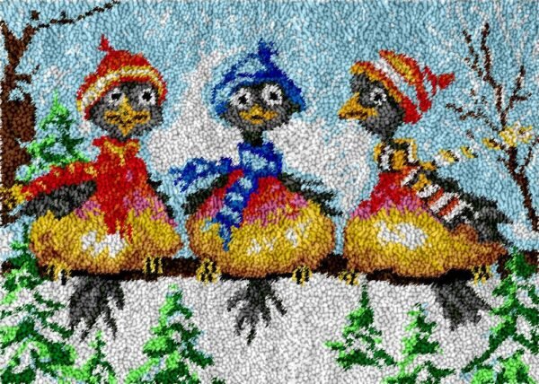 Three Weird Chicks - Latch Hook Rug Kit