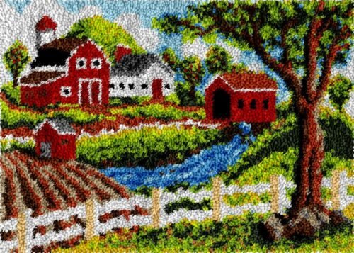 Thriving Farm - Latch Hook Rug Kit