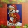 Tiny Tiger Santa - Latch Hook Rug Kit