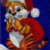 Tiny Tiger Santa - Latch Hook Rug Kit