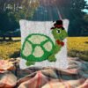Top Hat Turtle - Latch Hook Pillow Kit