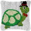 Top Hat Turtle - Latch Hook Pillow Kit