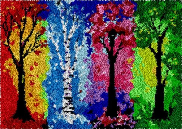 Tree of 4 Seasons - Latch Hook Rug Kit