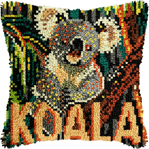 Treetop Koala - Latch Hook Pillowcase Kit