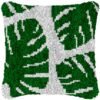 Tropical Leaves - Latch Hook Pillow Kit