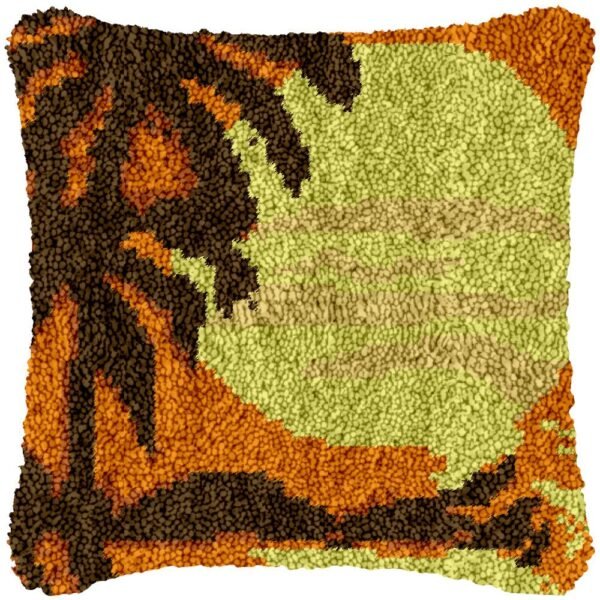 Tropical Sunset - Latch Hook Pillow Kit