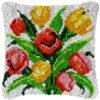 Tulip Bouquet - Latch Hook Pillow Kit