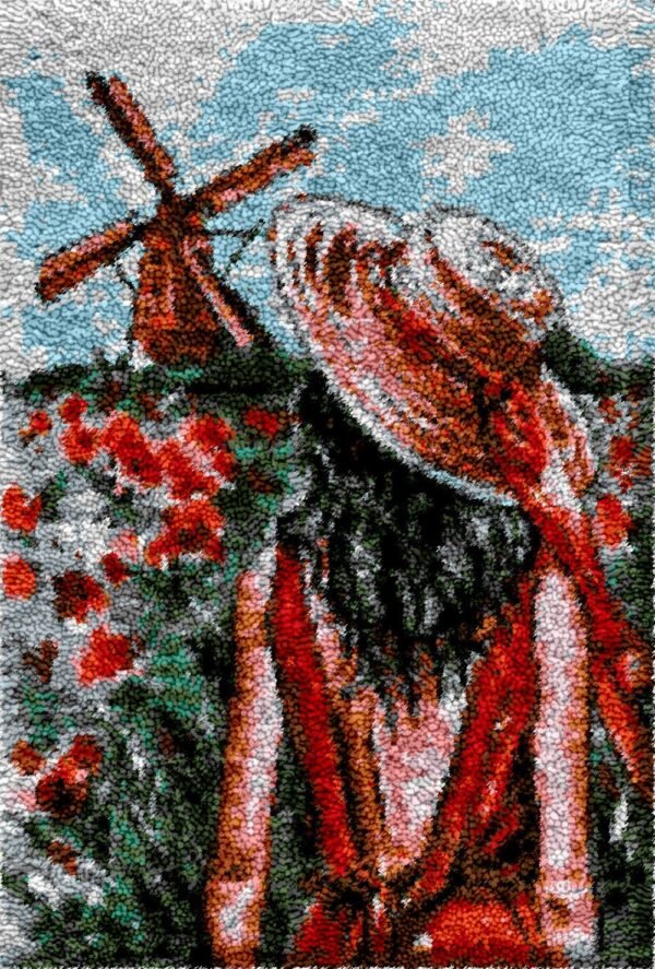 Tulip Field - Latch Hook Rug Kit