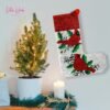 Twin Cardinals - Latch Hook Stockings Kit