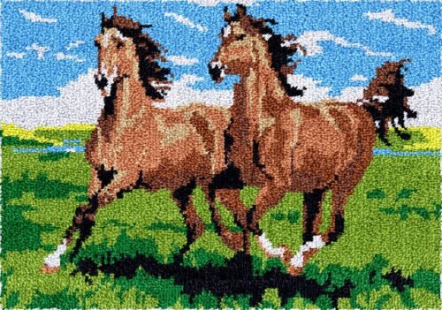 Twin Mares - Latch Hook Rug kit