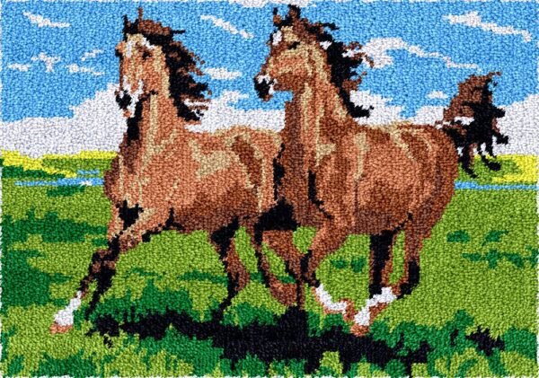 Twin Mares - Latch Hook Rug kit