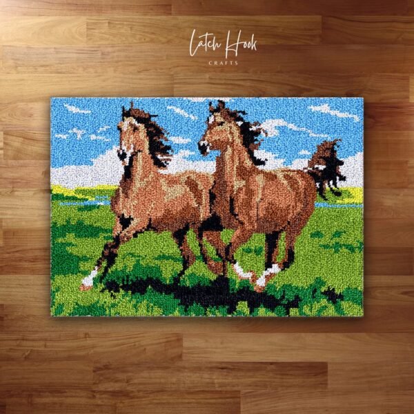 Twin Mares - Latch Hook Rug kit