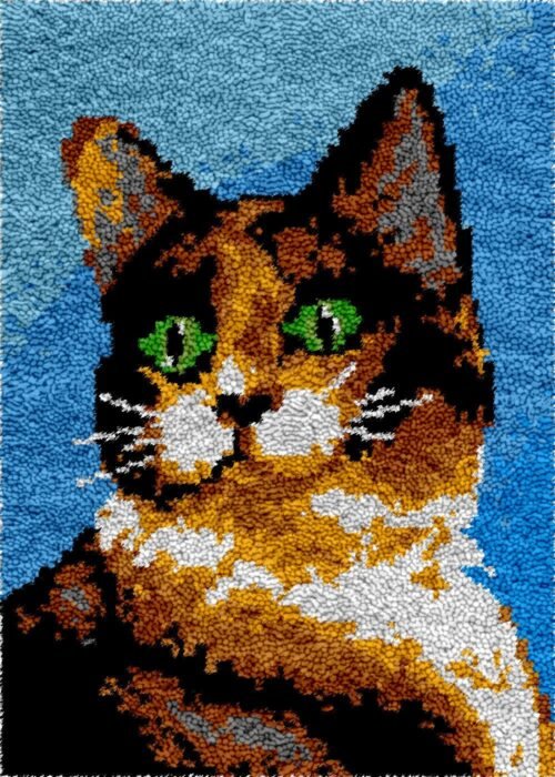 Unbothered Kitty - Latch Hook Rug Kit