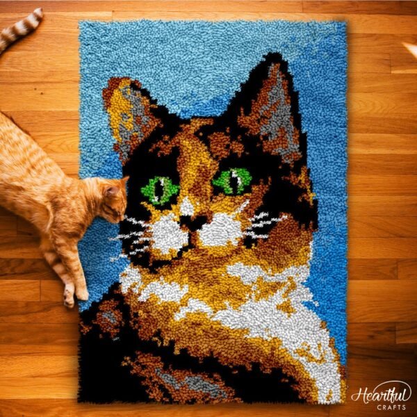Unbothered Kitty - Latch Hook Rug Kit