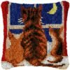 Watching the Moon - Latch Hook Pillow Kit