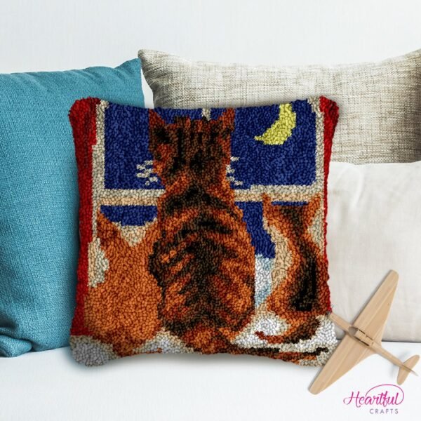 Watching the Moon - Latch Hook Pillow Kit