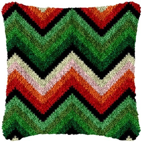 Watermelon Stripes - Latch Hook Pillow Kit