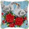 Wedding Birds - Latch Hook Pillow Kit