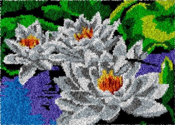 White Lotus - Latch Hook Rug Kit