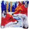 Winter Fox - Latch Hook Pillow Kit