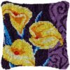 Yellow Blooms - Latch Hook Pillow Kit