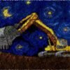 Yellow Bulldozer - Latch Hook Rug Kit