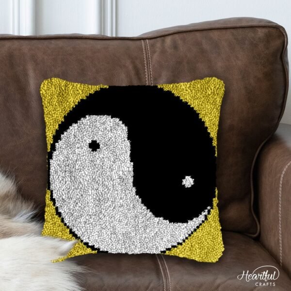 Yin and Yang - Latch Hook Pillow Kit